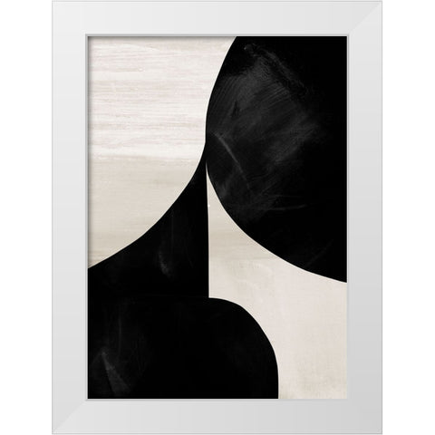 Night White Modern Wood Framed Art Print by Hobday, Dan