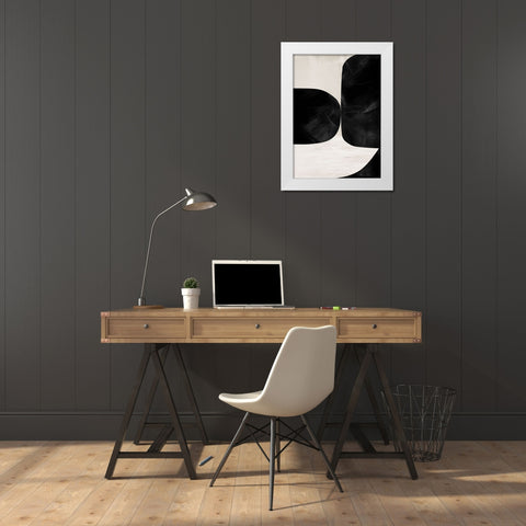 Night No2 White Modern Wood Framed Art Print by Hobday, Dan