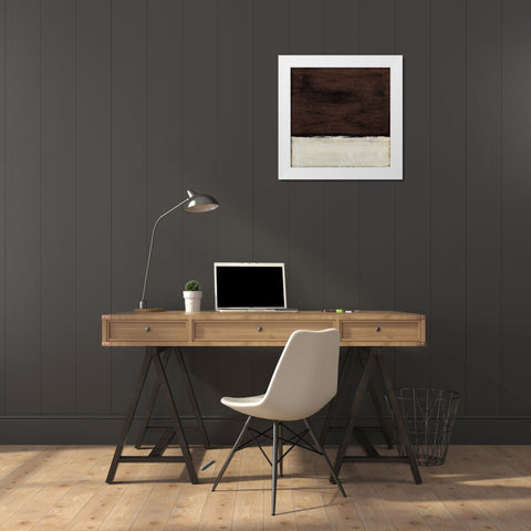 Night White Modern Wood Framed Art Print by Hobday, Dan