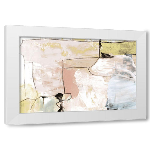 Abstract Pastels White Modern Wood Framed Art Print by Hobday, Dan