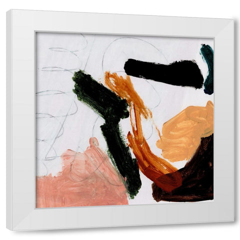 Play White Modern Wood Framed Art Print by Hobday, Dan
