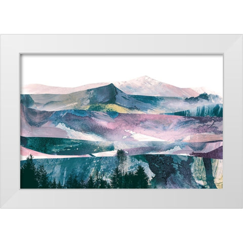 Views White Modern Wood Framed Art Print by Hobday, Dan