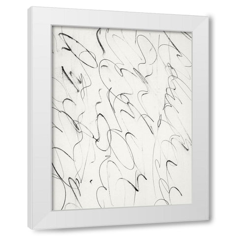 Script White Modern Wood Framed Art Print by Hobday, Dan
