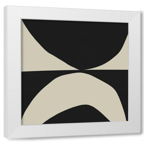 Blackbird White Modern Wood Framed Art Print by Hobday, Dan