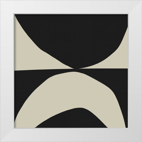 Blackbird White Modern Wood Framed Art Print by Hobday, Dan