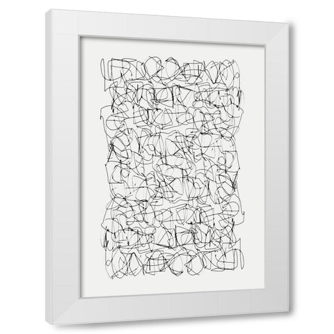 Circuitry White Modern Wood Framed Art Print by Hobday, Dan