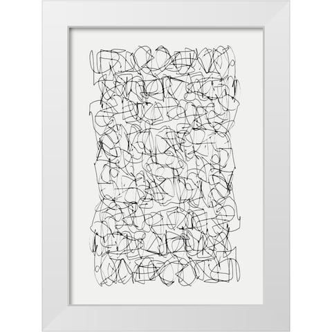 Circuitry White Modern Wood Framed Art Print by Hobday, Dan
