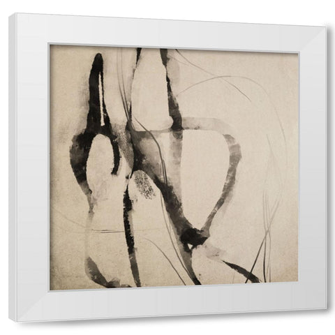 Onisa White Modern Wood Framed Art Print by Hobday, Dan