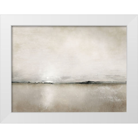 Sunlight Bay White Modern Wood Framed Art Print by Hobday, Dan