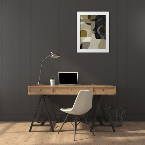 Emerging White Modern Wood Framed Art Print by Hobday, Dan