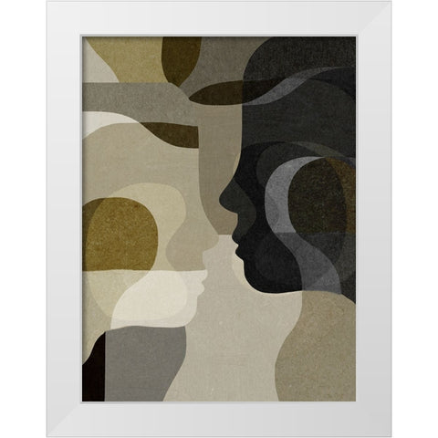 Emerging White Modern Wood Framed Art Print by Hobday, Dan