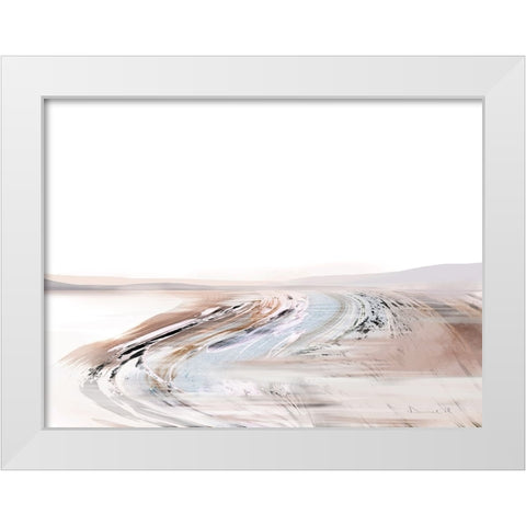 Creek White Modern Wood Framed Art Print by Hobday, Dan