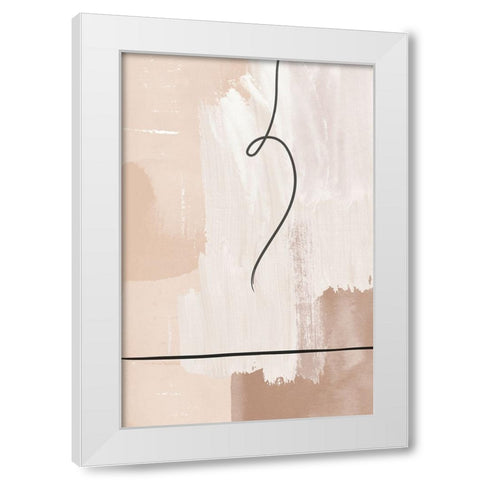 Creamy-3 White Modern Wood Framed Art Print by Moss, Sally Ann