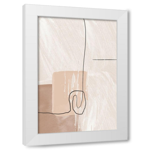 Creamy-1 White Modern Wood Framed Art Print by Moss, Sally Ann