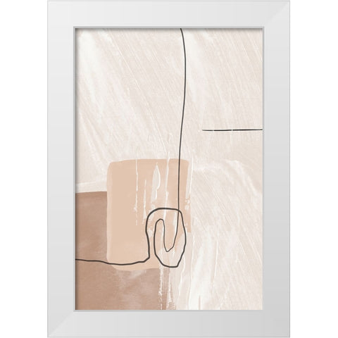 Creamy-1 White Modern Wood Framed Art Print by Moss, Sally Ann