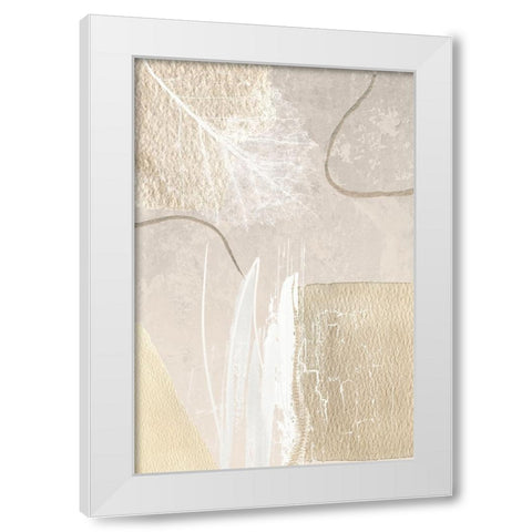 Calm Ivory-2 White Modern Wood Framed Art Print by Moss, Sally Ann
