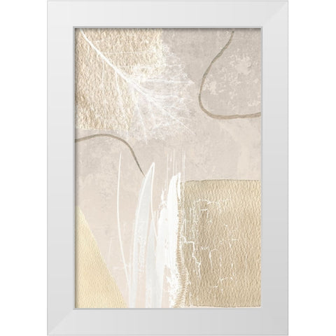 Calm Ivory-2 White Modern Wood Framed Art Print by Moss, Sally Ann