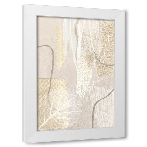 Calm Ivory-1 White Modern Wood Framed Art Print by Moss, Sally Ann