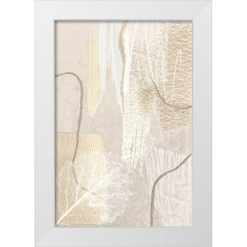 Calm Ivory-1 White Modern Wood Framed Art Print by Moss, Sally Ann