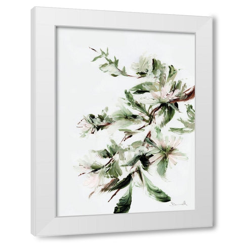 Bloom White Modern Wood Framed Art Print by Hobday, Dan