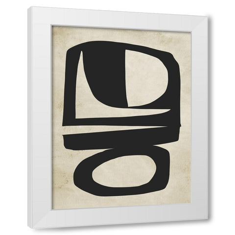 Chance White Modern Wood Framed Art Print by Hobday, Dan