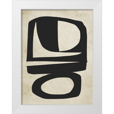 Chance White Modern Wood Framed Art Print by Hobday, Dan