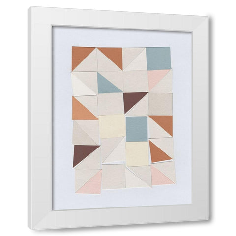 Pastel Geometrics White Modern Wood Framed Art Print by Hobday, Dan