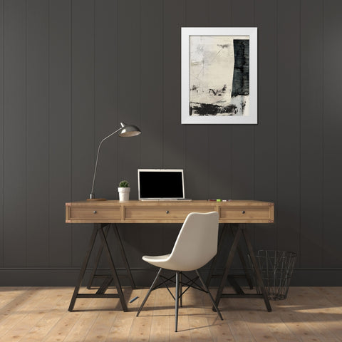 Movement White Modern Wood Framed Art Print by Hobday, Dan