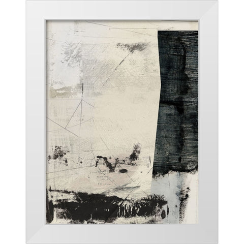 Movement White Modern Wood Framed Art Print by Hobday, Dan