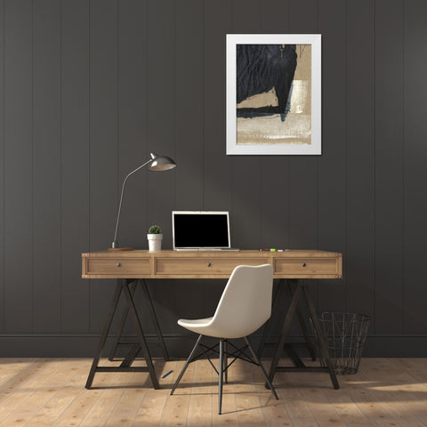 Texture White Modern Wood Framed Art Print by Hobday, Dan