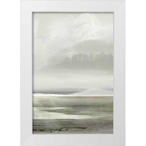 Lakes No2 White Modern Wood Framed Art Print by Hobday, Dan