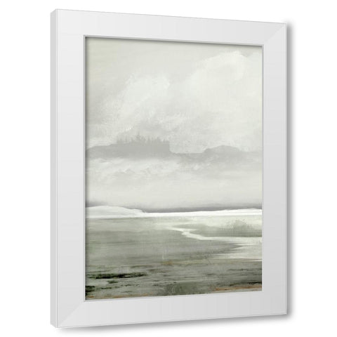 Lakes White Modern Wood Framed Art Print by Hobday, Dan