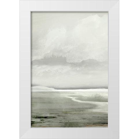 Lakes White Modern Wood Framed Art Print by Hobday, Dan