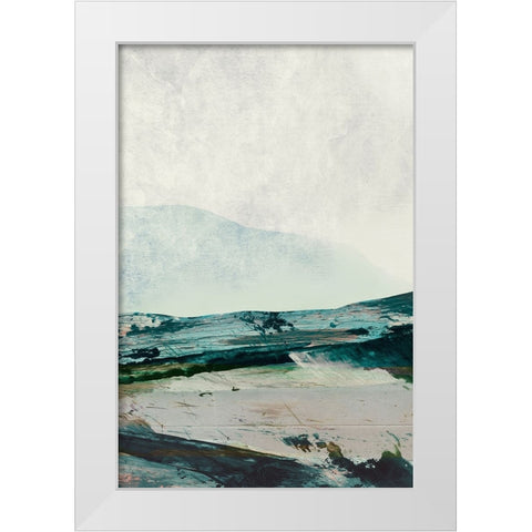 Mountains White Modern Wood Framed Art Print by Hobday, Dan