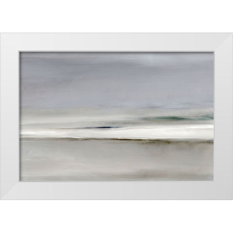 Horizon White Modern Wood Framed Art Print by Hobday, Dan