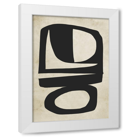 Chance White Modern Wood Framed Art Print by Hobday, Dan