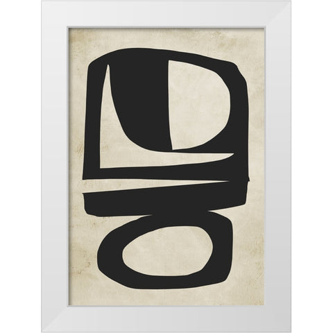 Chance White Modern Wood Framed Art Print by Hobday, Dan