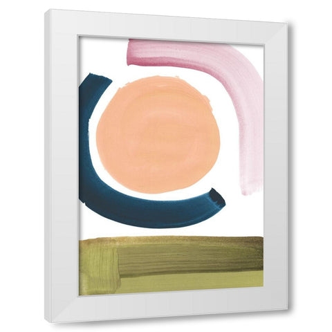 Gravity White Modern Wood Framed Art Print by Hobday, Dan