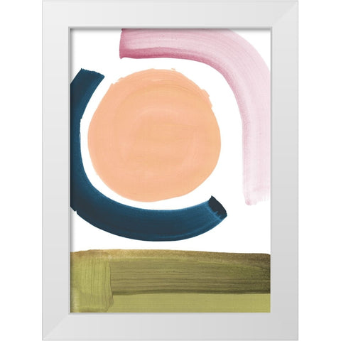 Gravity White Modern Wood Framed Art Print by Hobday, Dan