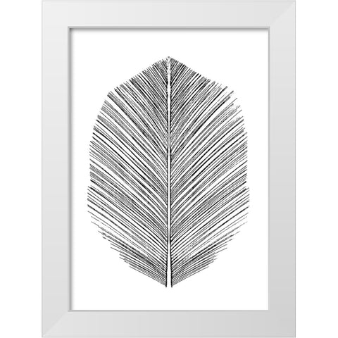 Feather White Modern Wood Framed Art Print by Hobday, Dan
