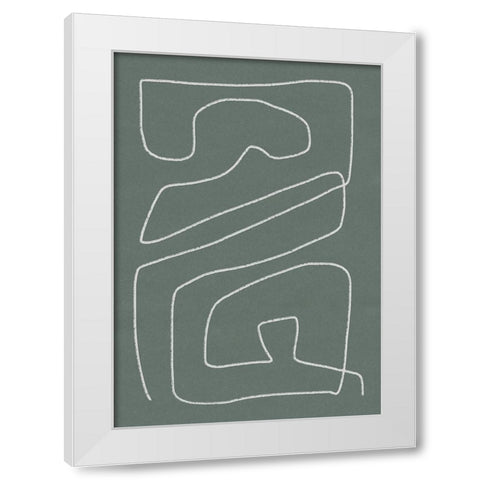 Labyrinth White Modern Wood Framed Art Print by Hobday, Dan