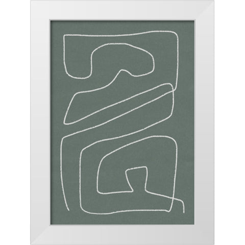 Labyrinth White Modern Wood Framed Art Print by Hobday, Dan
