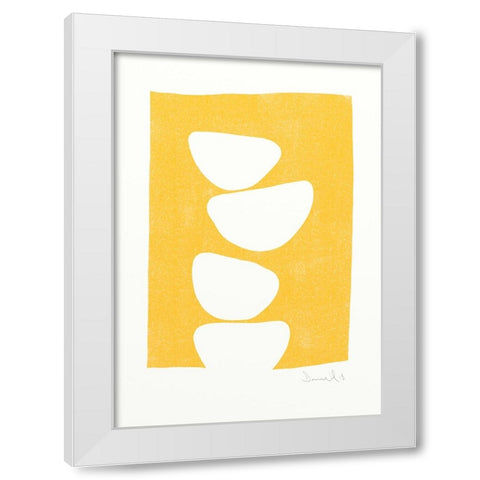 Mellow No2 White Modern Wood Framed Art Print by Hobday, Dan