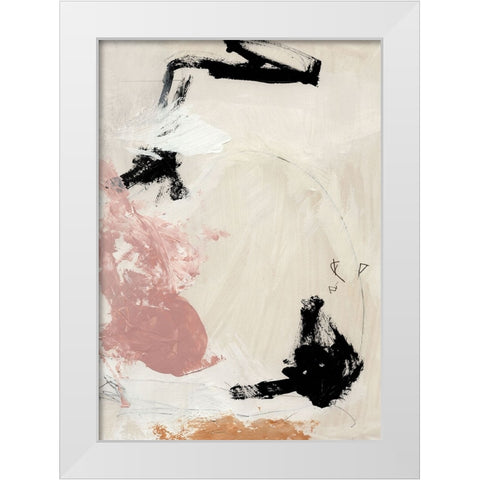 Ballet White Modern Wood Framed Art Print by Hobday, Dan