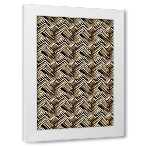 Pattern No 125 White Modern Wood Framed Art Print by Treechild