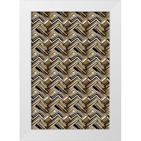 Pattern No 125 White Modern Wood Framed Art Print by Treechild