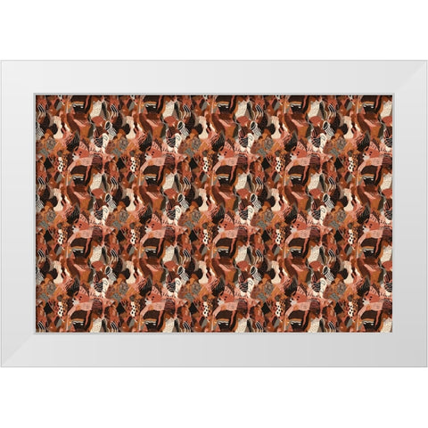 Pattern No 125 White Modern Wood Framed Art Print by Treechild