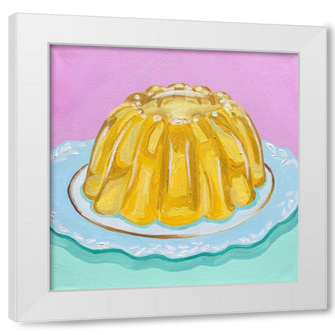 Lemon Jello White Modern Wood Framed Art Print by Key and Sea