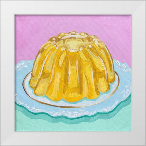 Lemon Jello White Modern Wood Framed Art Print by Key and Sea