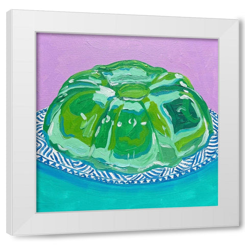 Lime Jello White Modern Wood Framed Art Print by Key and Sea